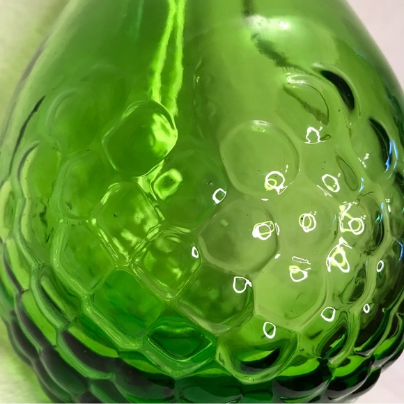 Vintage handmade repurposed glass bottle table lamp green grape half gallon - Picture 5 of 9